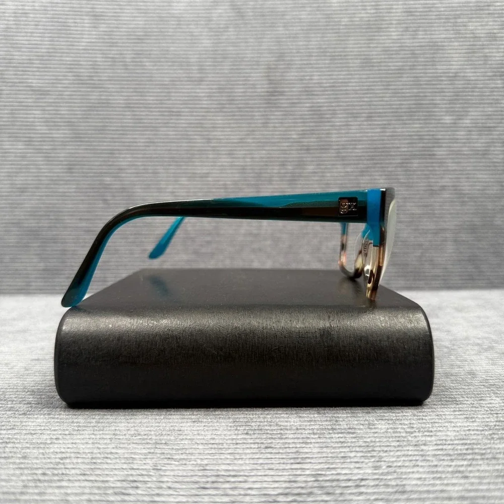 vTEA Teal Brown Square Eyeglass Frames‎ 53-17-140